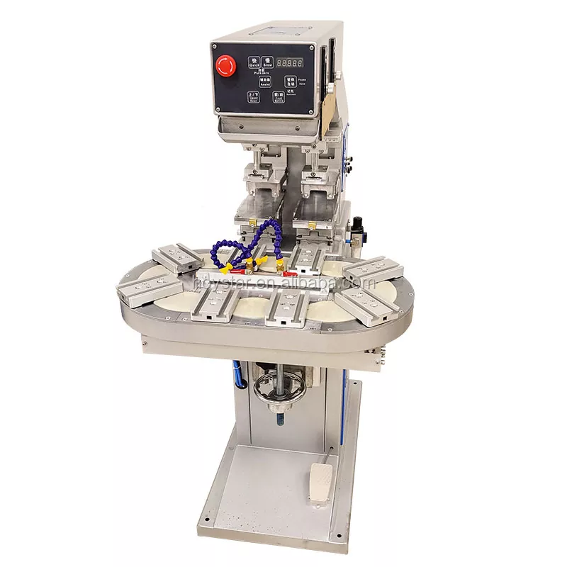 2색 회전 테이블 패드 인쇄기